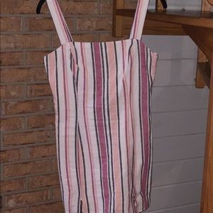 Striped summer mini dress
